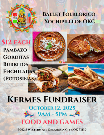 Kermes Flyer - Ballet Folklorico Xochipilli - OKC